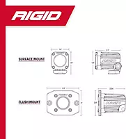 RIGID INDUSTRIES - Ignite LED Light, Spot Beam Pattern, Surface Mount, Black Housing | Single