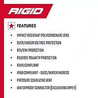 Rigid Industries 20541 Black Back-Up Light Kit (Ignite LED Diffused, Surface Mount)