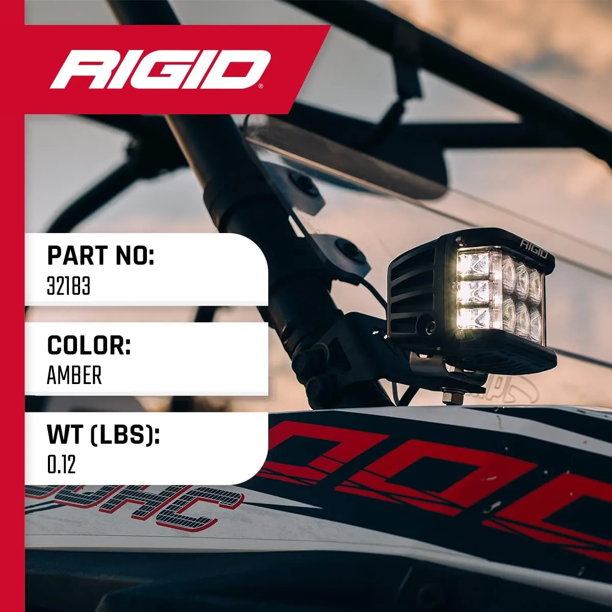 Rigid Industries 32183 D-Ss Series Light Cover, Amber