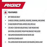 Rigid Industries 90133 Chase Tail Light - Red