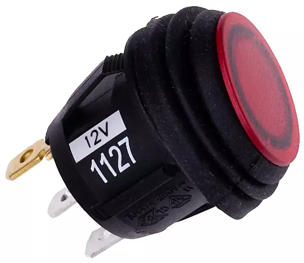 RIGID INDUSTRIES Lighted Rocker Switch, Regular: LED Indicator Light Switch