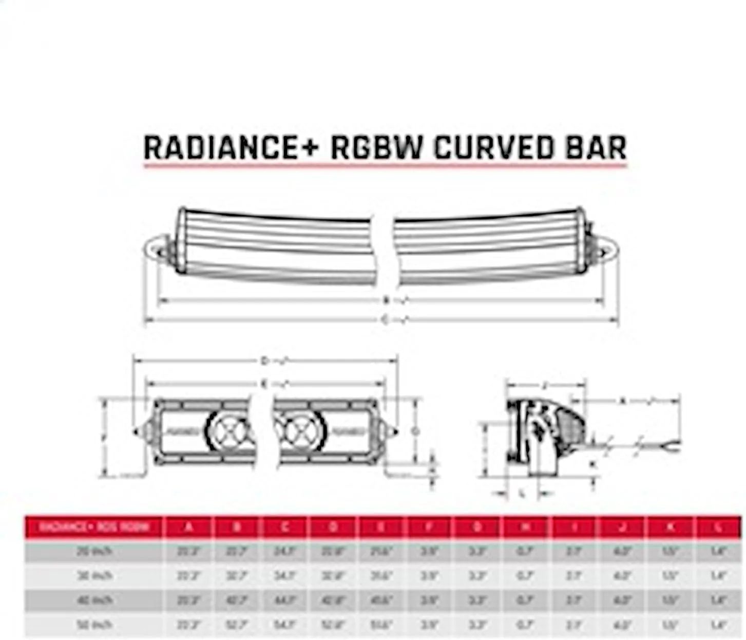 RIGID Industries 330053 Radiance+ Curved 30 Inch RGBW Light Bar