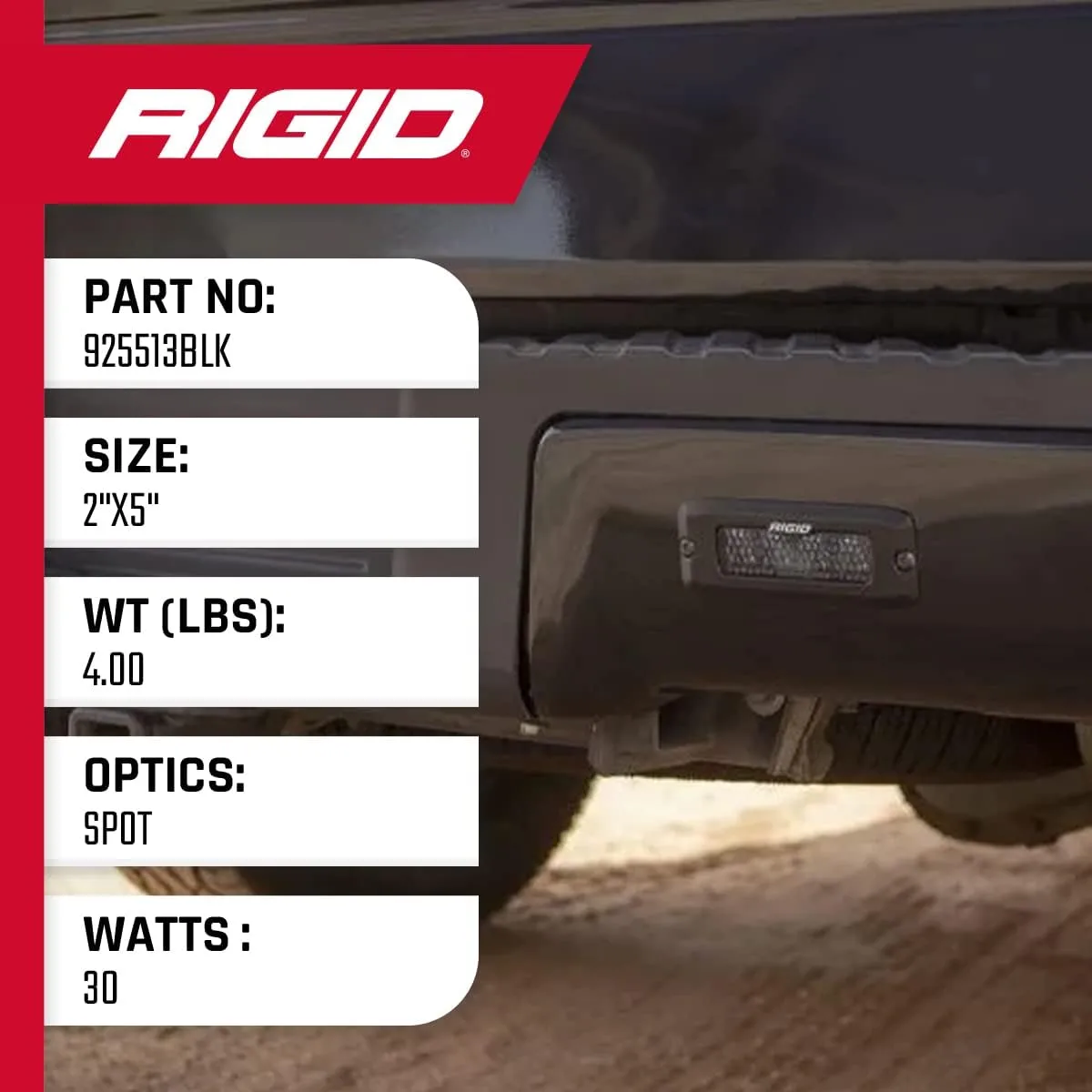RIGID Industries SR-Q Series PRO Spot Diffused LED - Flush Mount - Pair - Black
