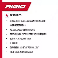 RIGID Industries SR-Q Series PRO Spot Diffused LED - Flush Mount - Pair - Black