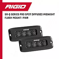 RIGID Industries SR-Q Series PRO Spot Diffused LED - Flush Mount - Pair - Black