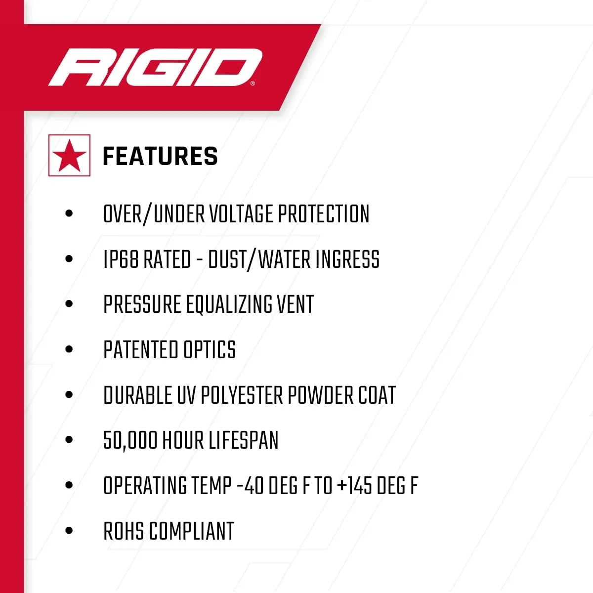RIGID INDUSTRIES SR-Series DOT/SAE J583 6 Inch Selective Yellow LED Fog Light Pair For Auto