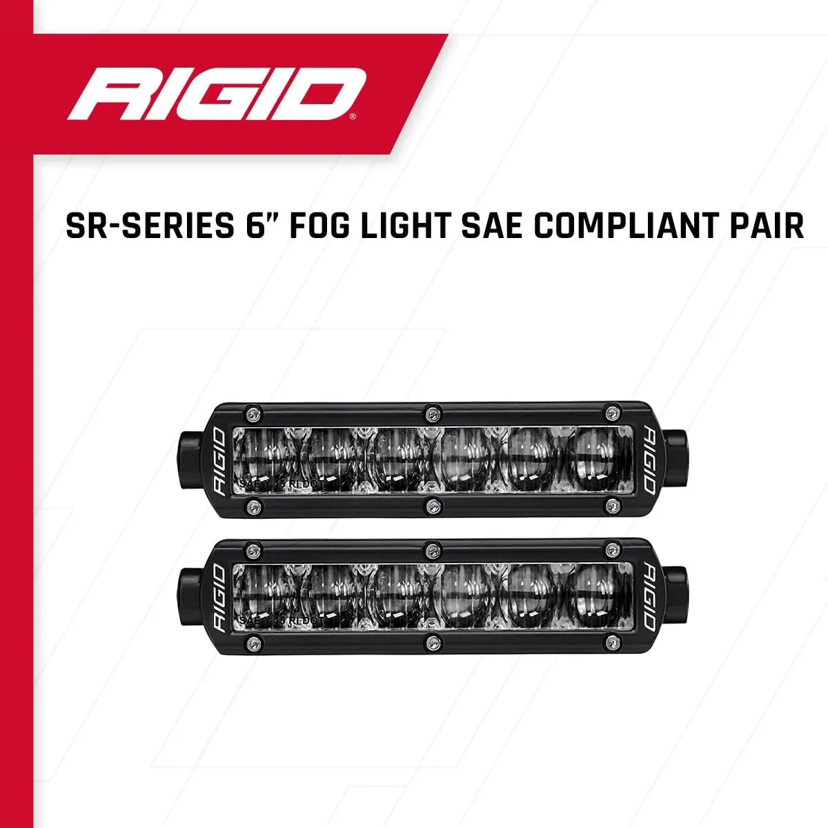 RIGID Industries SR-Series 6" SAE Fog Light - Compliant Pair