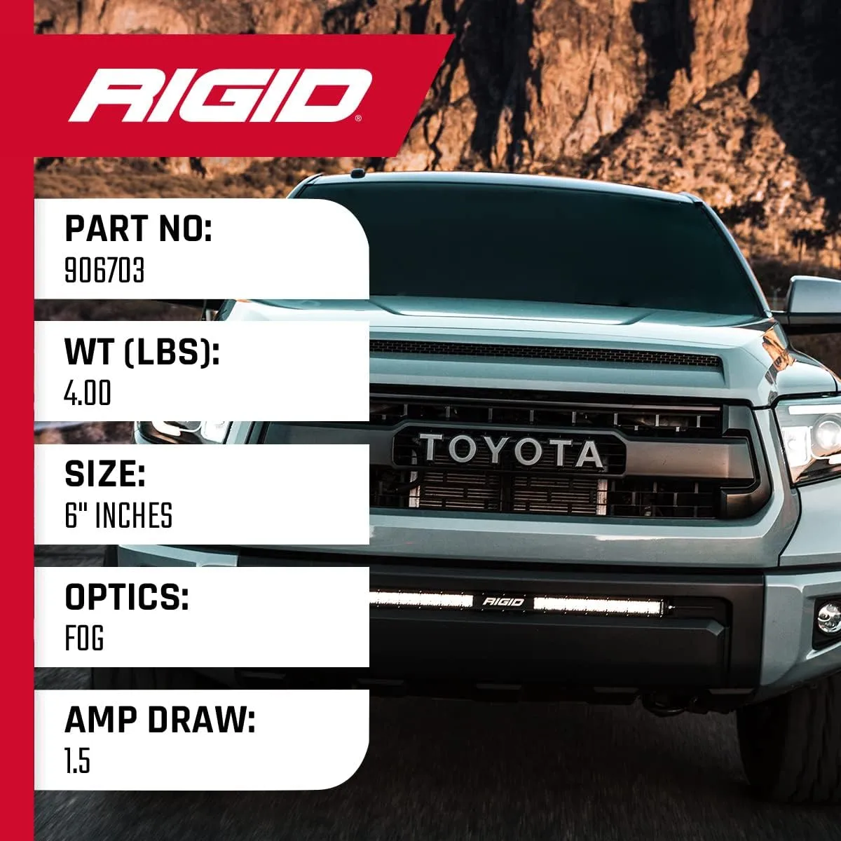 RIGID Industries SR-Series 6" SAE Fog Light - Compliant Pair