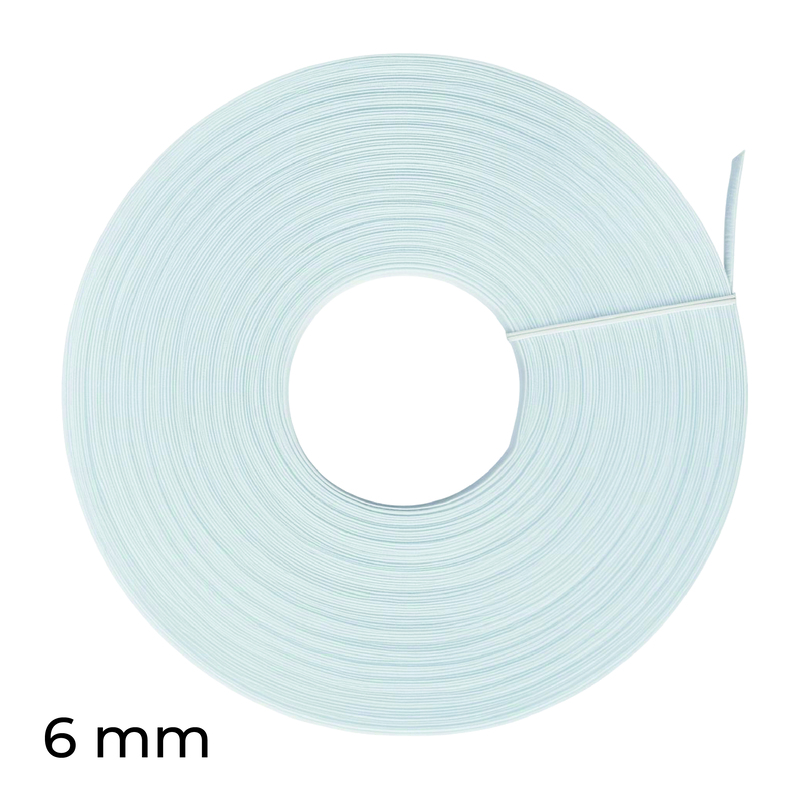 Varilla Para Costura 6mm Color Blanco Rollo por 50 Yardas Varilla Para Costura 6mm Color Blanco Rollo por 50 Yardas