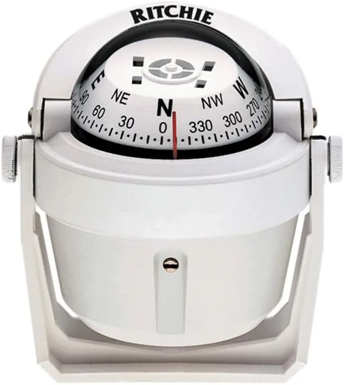 Ritchie B-51W Explorer Compass - Bracket Mount - White