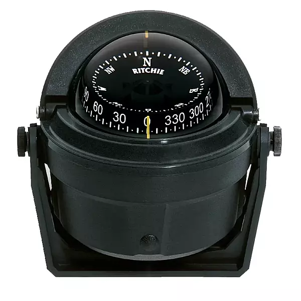 Ritchie Navigation B-81 Voyager Bracket Mount Combi-Dial Compass, Black, 3"