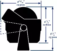 Ritchie Navigation B-81 Voyager Bracket Mount Combi-Dial Compass, Black, 3"