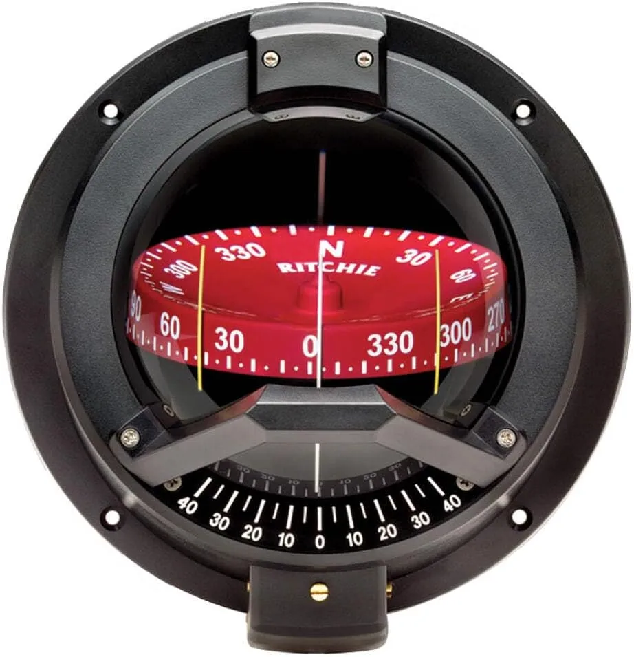 Ritchie BN-202 Compass Bulkhead 4.5" Combi with Inclinometer - Black