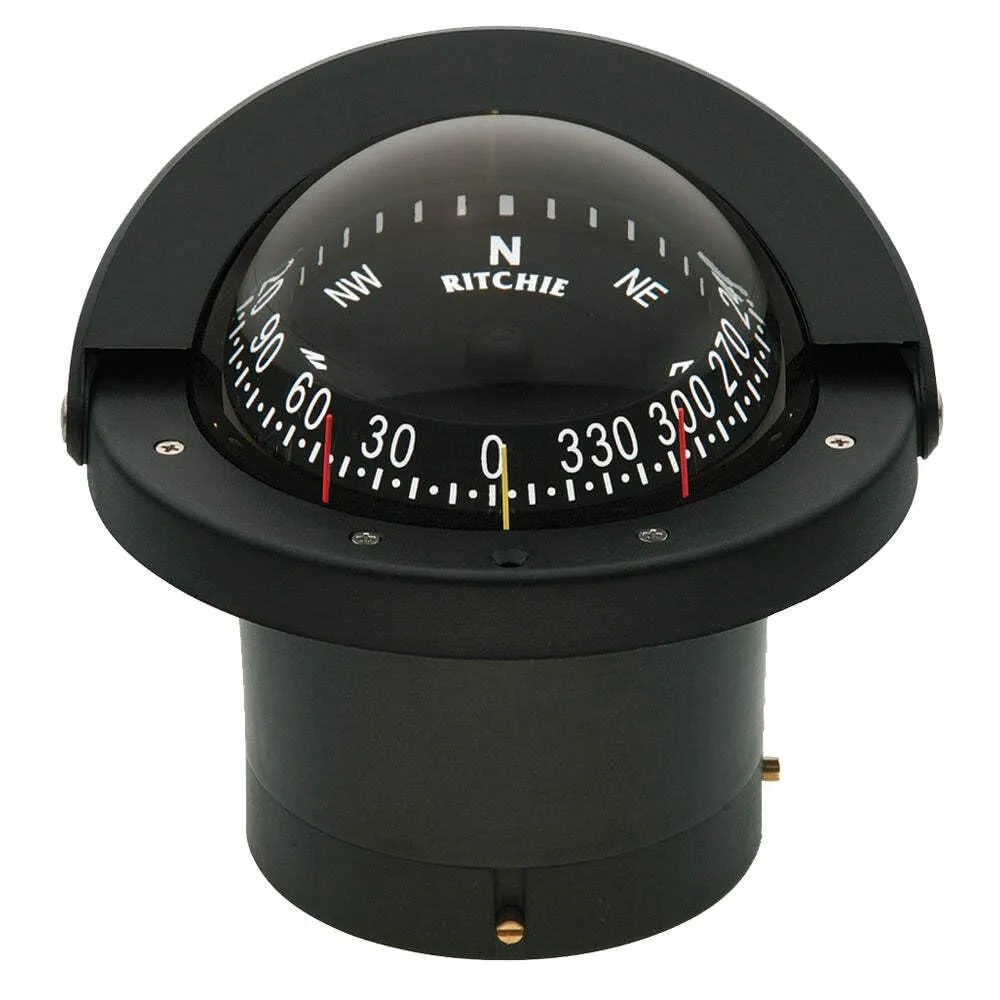 Ritchie Navigation FN-203 Navigator Flush Mount Combi-Dial Compass, Black with Black Dial