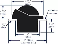 Ritchie HF-742 Helmsman Compass - Flush Mount - Black