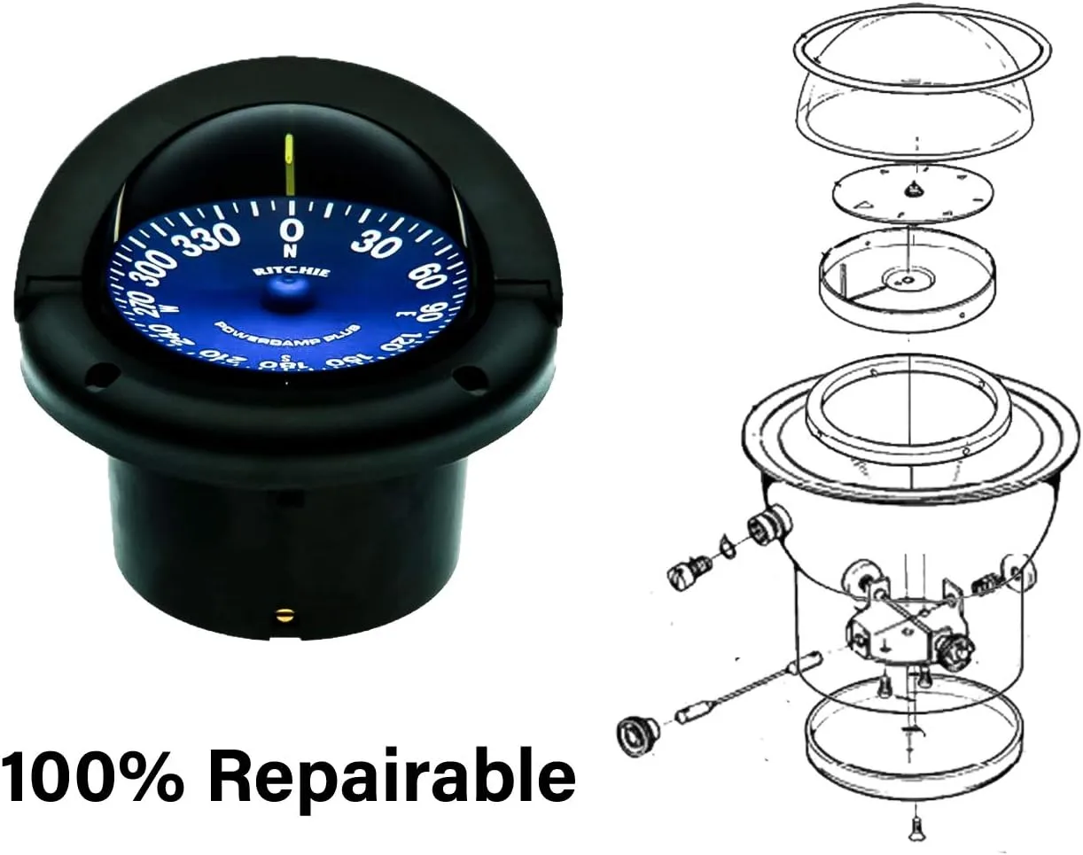 RITCHIE Marine Compass with Built-In Illumination and Compensators