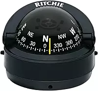 S-53 Ritchie Navigation Explorer Compass 2 3/4-Inch Dial with Surface Mount, Black