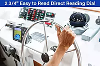 S-53 Ritchie Navigation Explorer Compass 2 3/4-Inch Dial with Surface Mount, Black