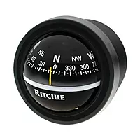 Ritchie Navigation V-57.2 Explorer Compass - Dash Mount, Black with Black Dial, One Size