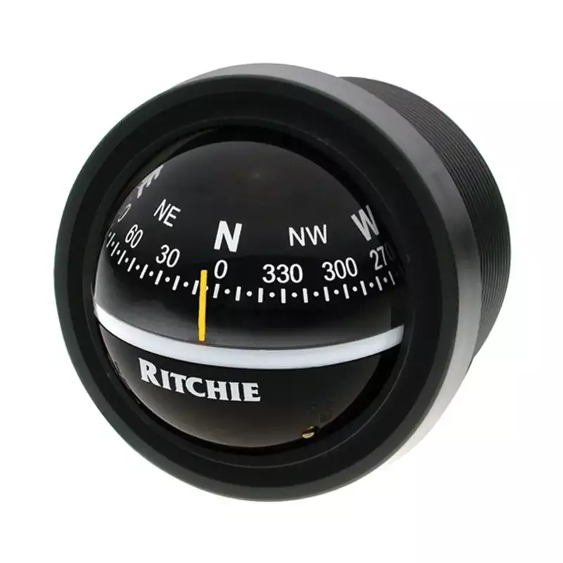 Ritchie Navigation V-57.2 Explorer Compass - Dash Mount, Black with Black Dial, One Size