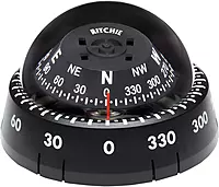 Kayaker Compass Ritchie XP-99, Kayaker Surface Mount Compass, 2.75-inch Dial,Black