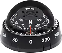 Kayaker Compass Ritchie XP-99, Kayaker Surface Mount Compass, 2.75-inch Dial,Black