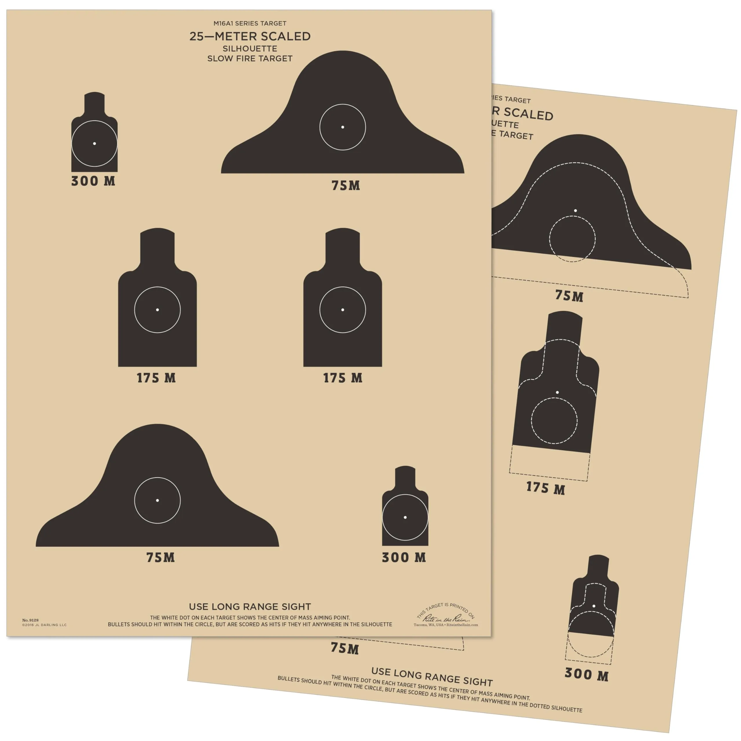 Rite in the Rain Weatherproof Diamond Pattern Precision Distance Shooting Targets