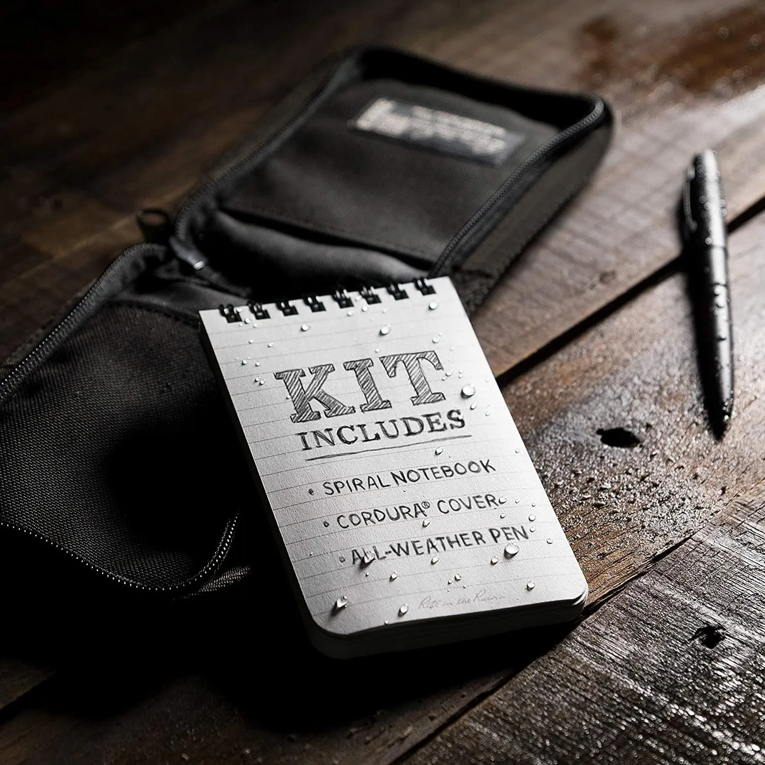 Rite in the Rain Weatherproof Top-Spiral Notebook Kit with CORDURA Cover and All-Weather Pen