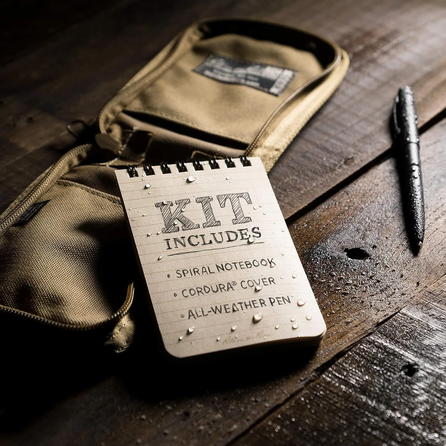 Rite in the Rain Weatherproof Top-Spiral Notebook Kit with CORDURA Cover and All-Weather Pen