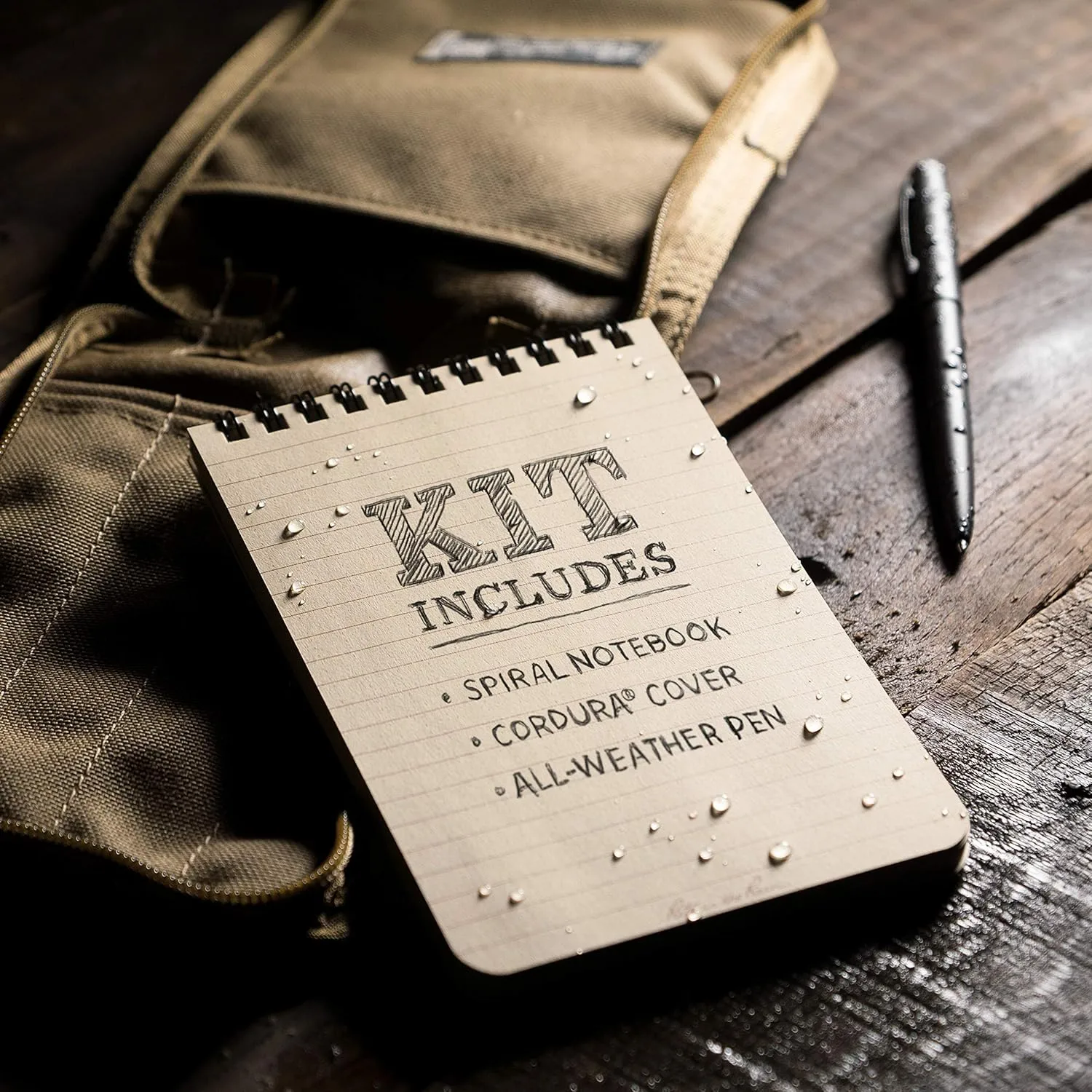 Rite in the Rain Weatherproof Top-Spiral Notebook Kit with CORDURA Cover and All-Weather Pen