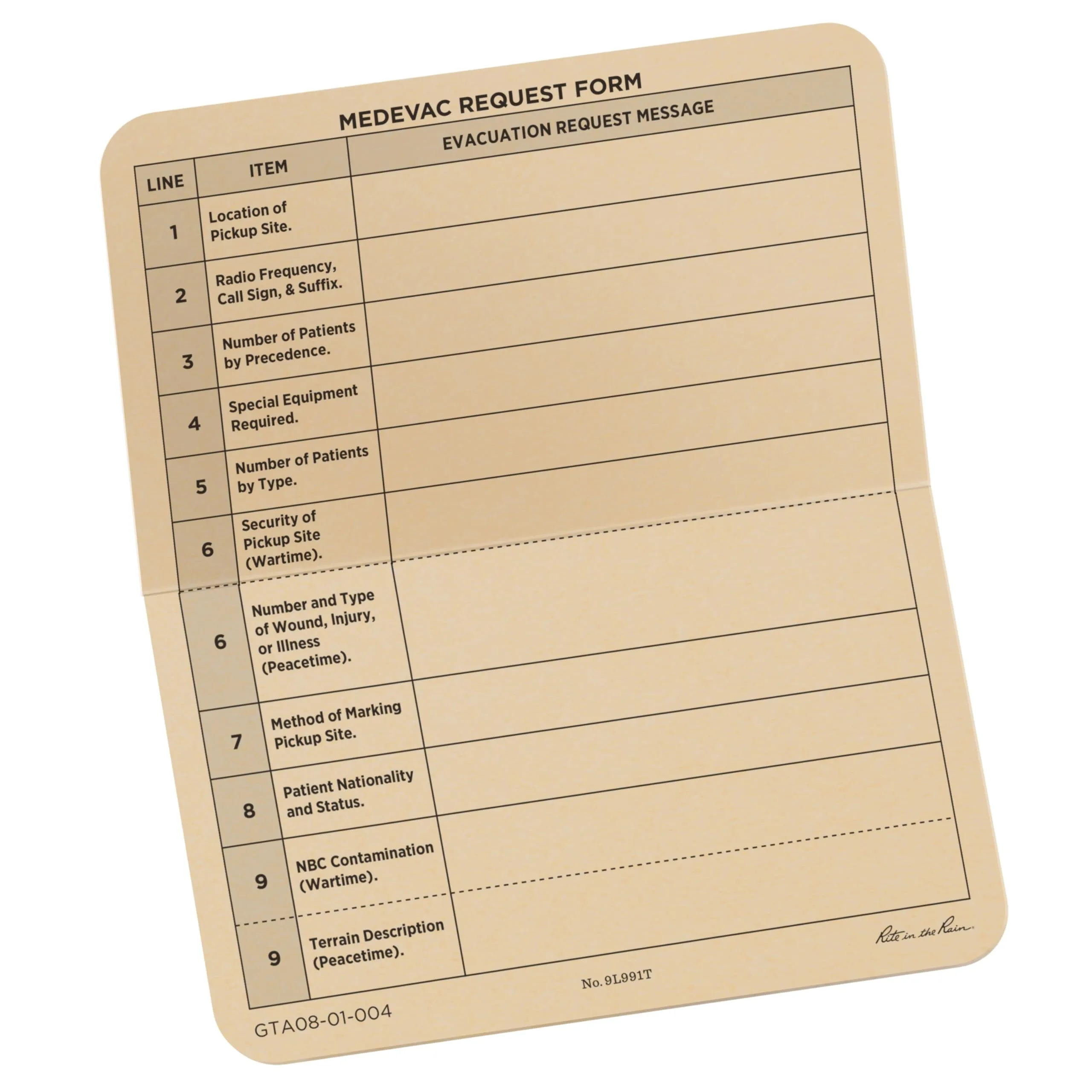 RITE IN THE RAIN All-Weather Combat Cards