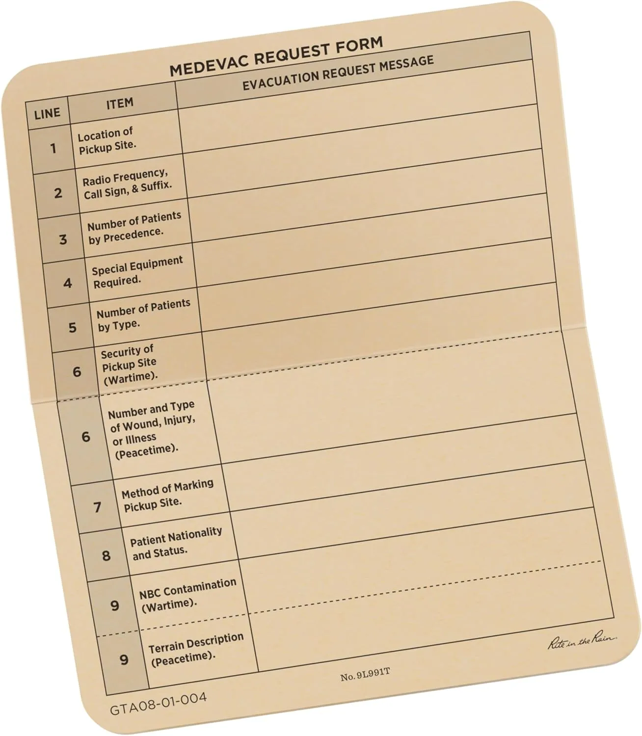 RITE IN THE RAIN All-Weather Combat Cards