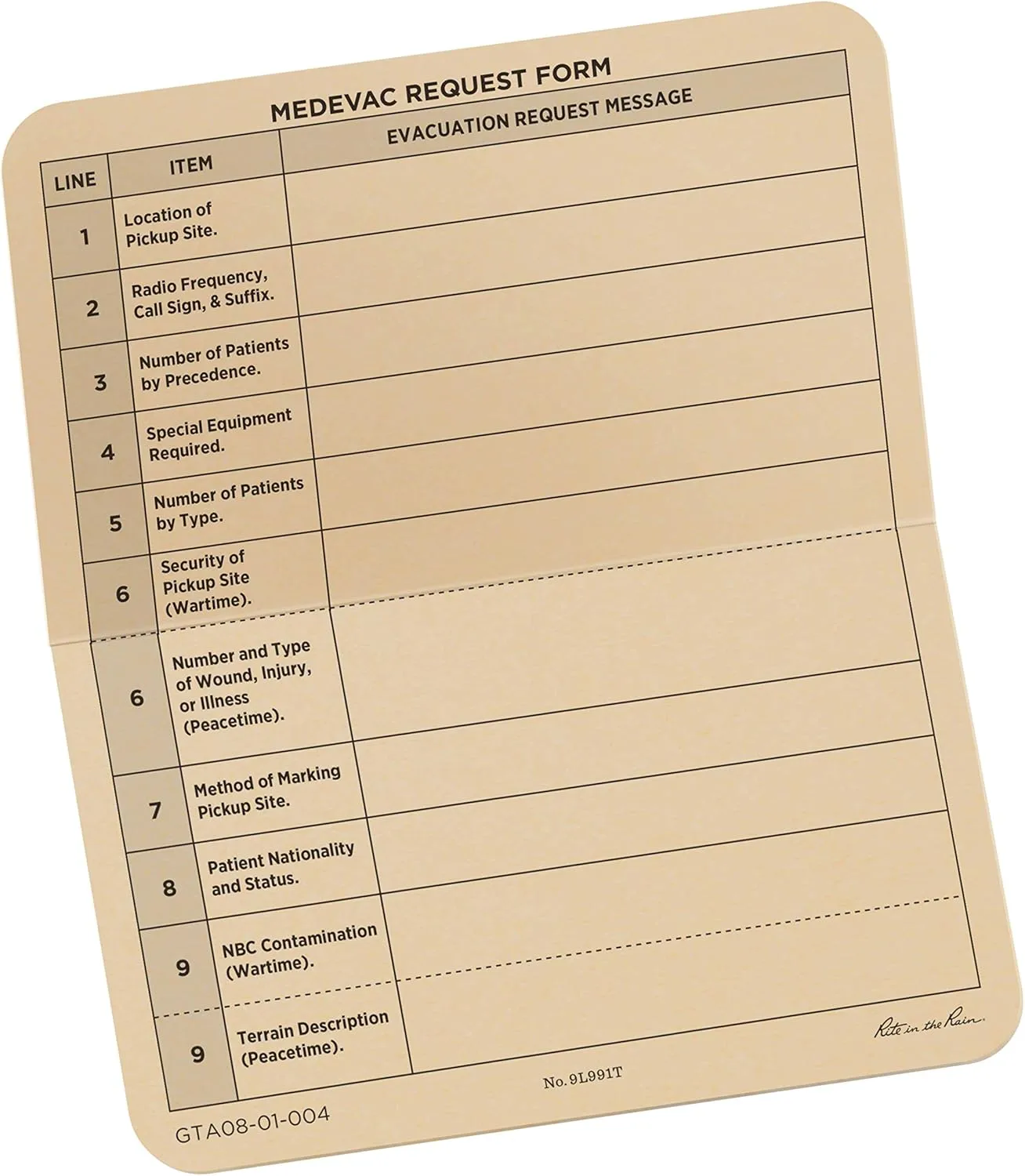 RITE IN THE RAIN All-Weather Combat Cards