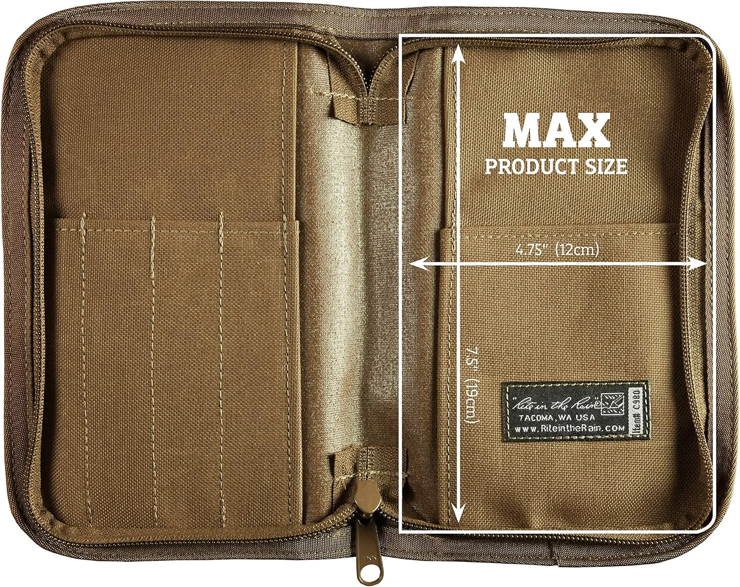 Rite in the Rain Weatherproof Cordura Fabric Notebook Cover, 5.5" x 8.5", Tan Cover (No. C980)