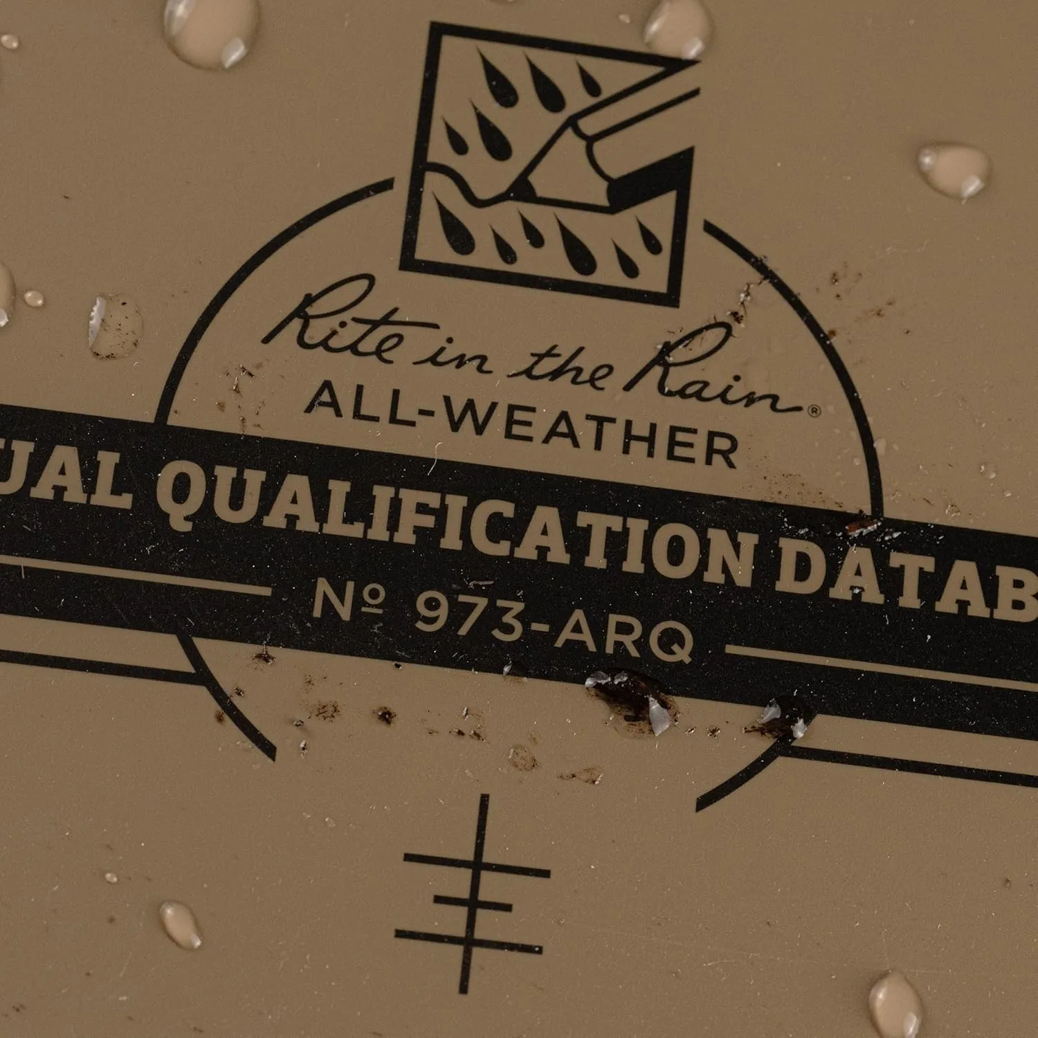 Rite in the Rain Weatherproof Marine Qualification Reference Book, 7" x 4.625", Khaki Cover (No. 973-ARQ)