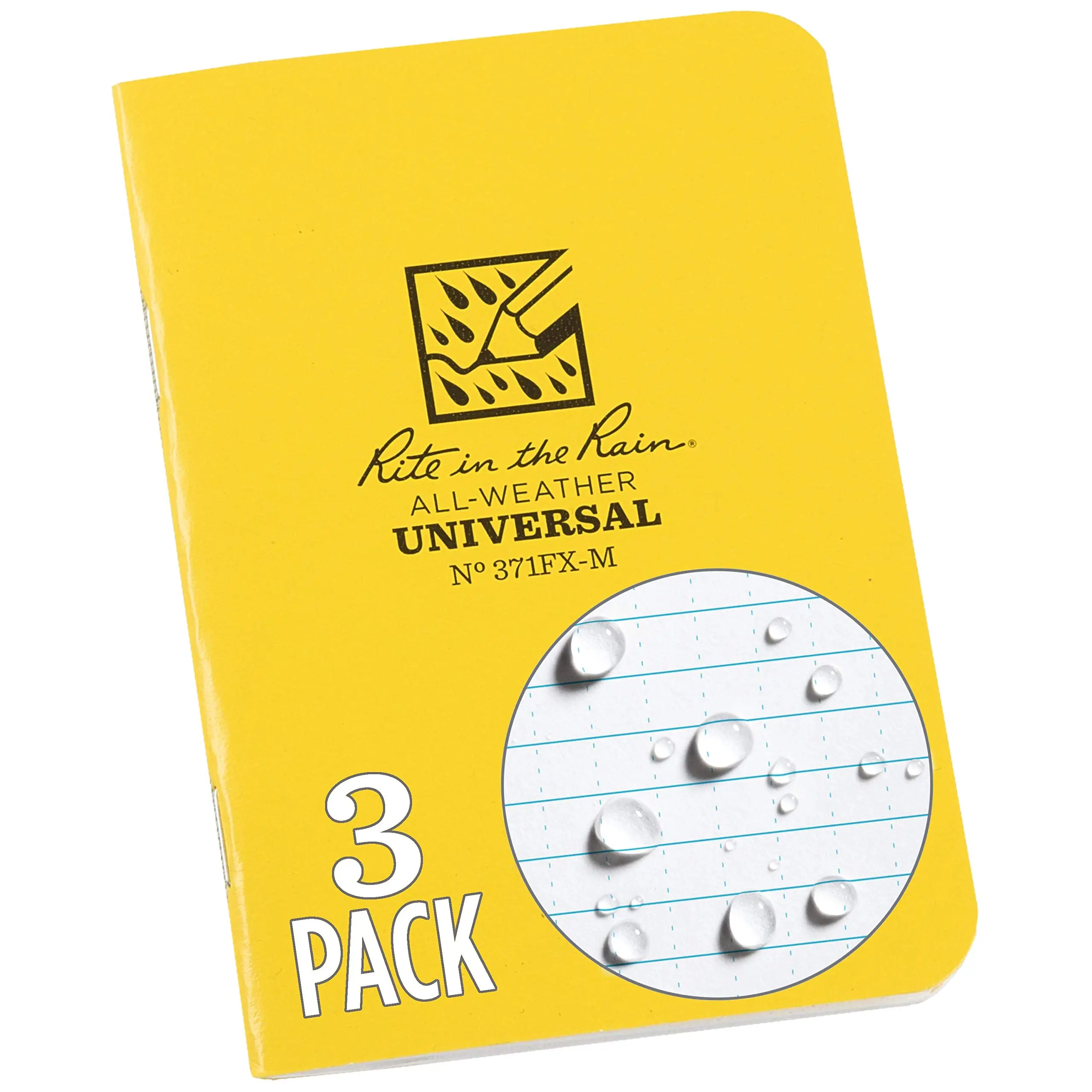 RITE IN THE RAIN Weatherproof Mini-Stapled Notebook, Field-Flex Cover, Universal Pattern
