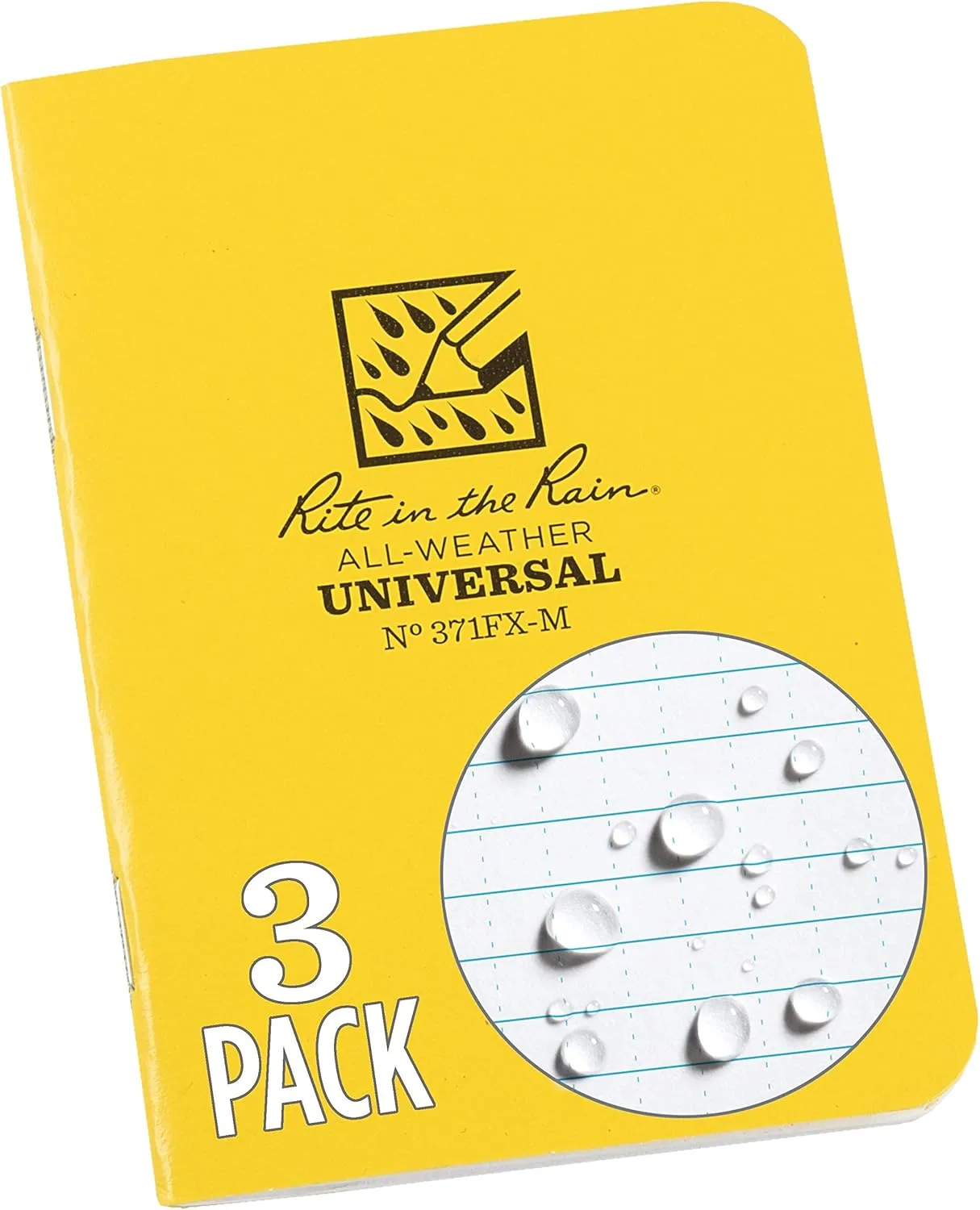 RITE IN THE RAIN Weatherproof Mini-Stapled Notebook, Field-Flex Cover, Universal Pattern