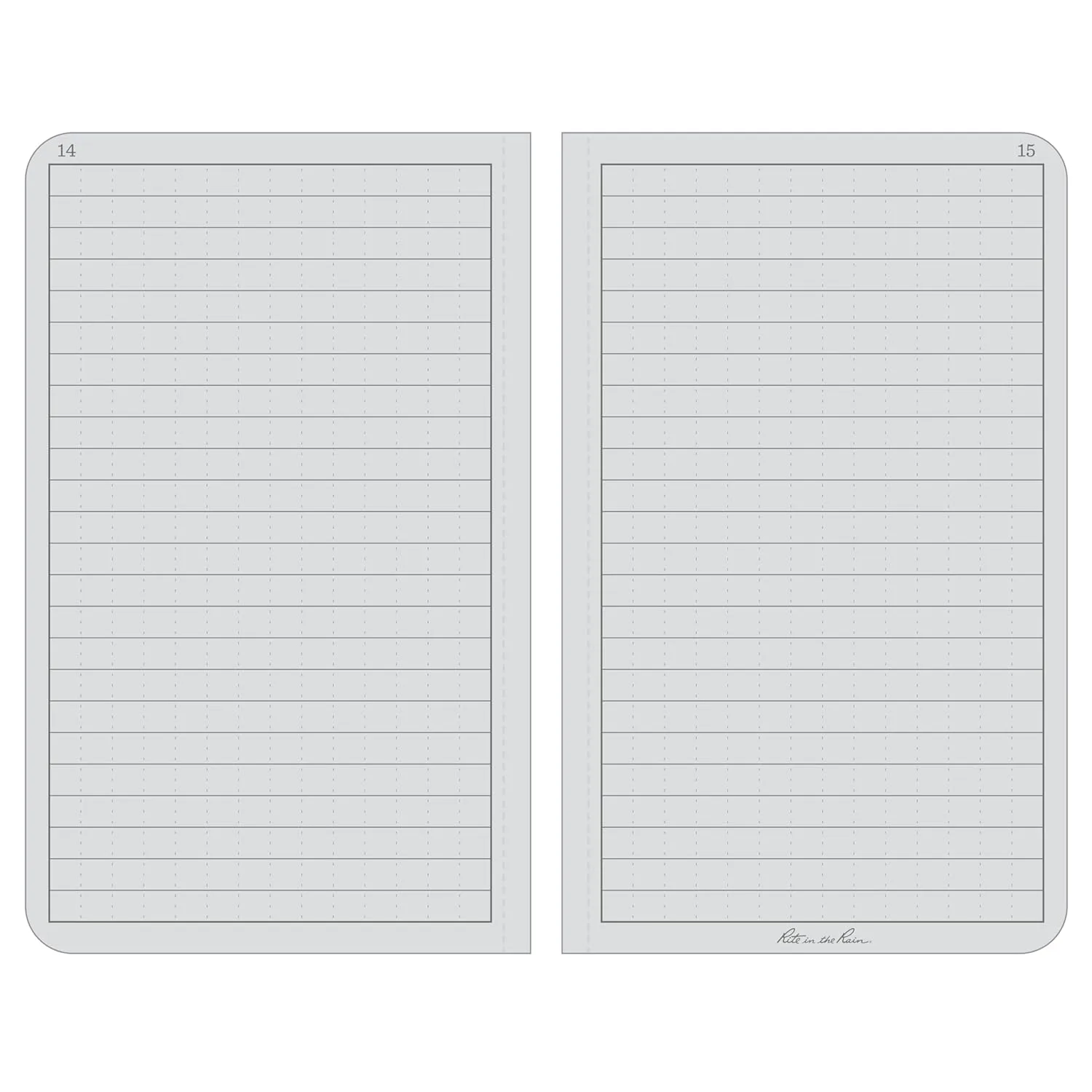 RITE IN THE RAIN Weatherproof Hardcover Pocket Notebook, Universal Rule, 160 Pages