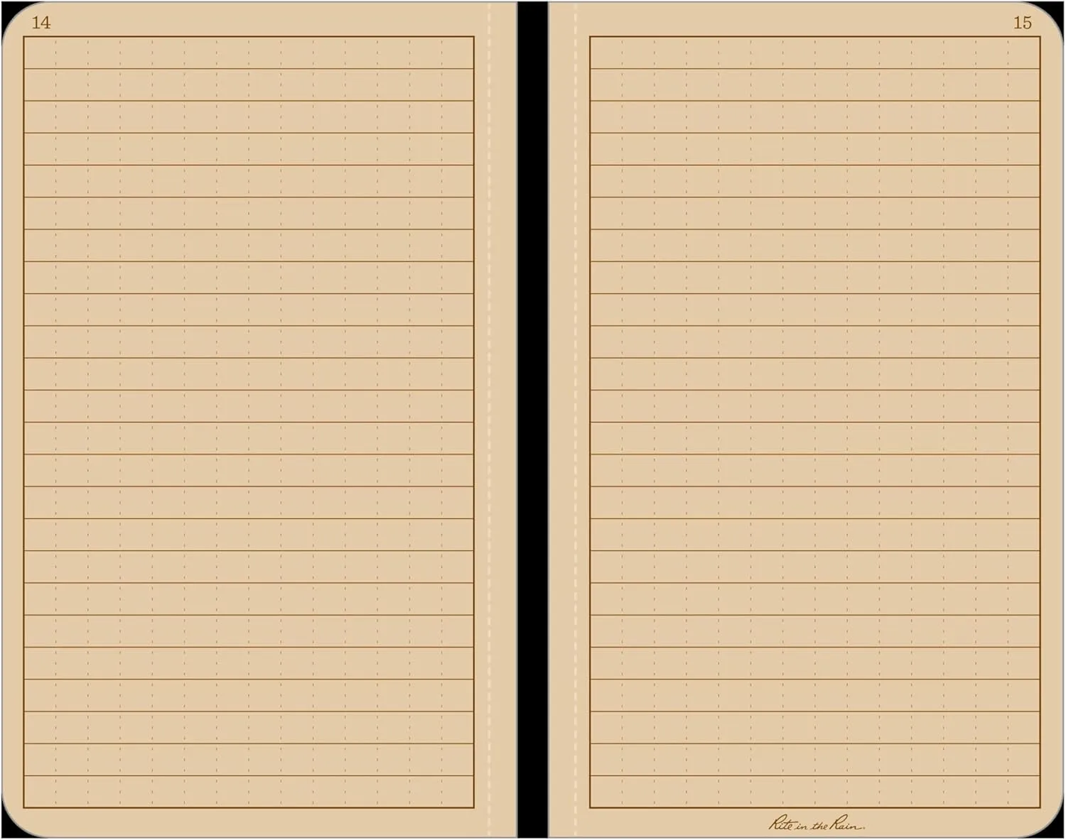 RITE IN THE RAIN Weatherproof Hardcover Pocket Notebook, Universal Rule, 160 Pages