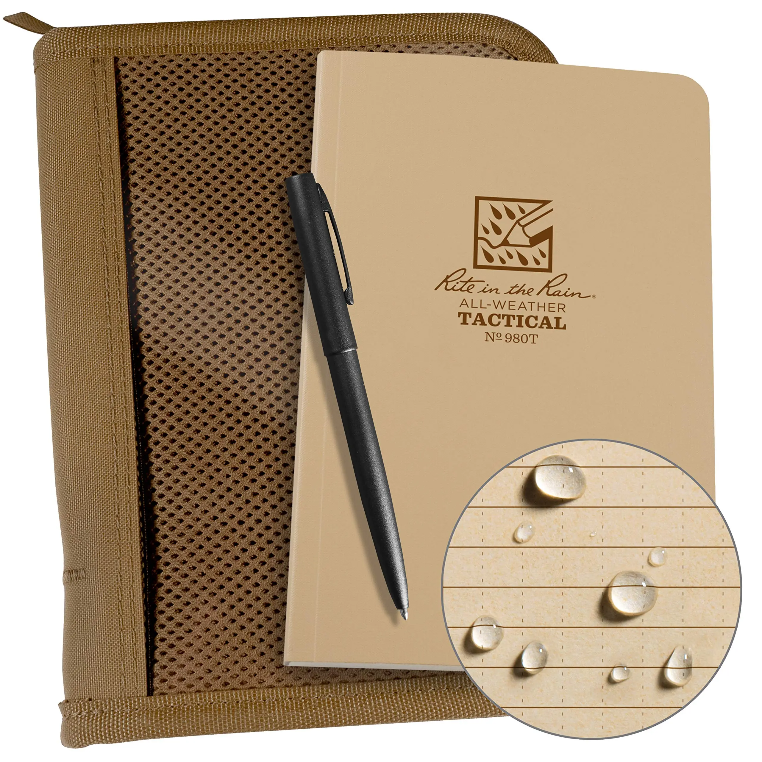 Rite in the Rain Weatherproof Battle Board Tactical Field Kit: Tan Cordura® Fabric Cover