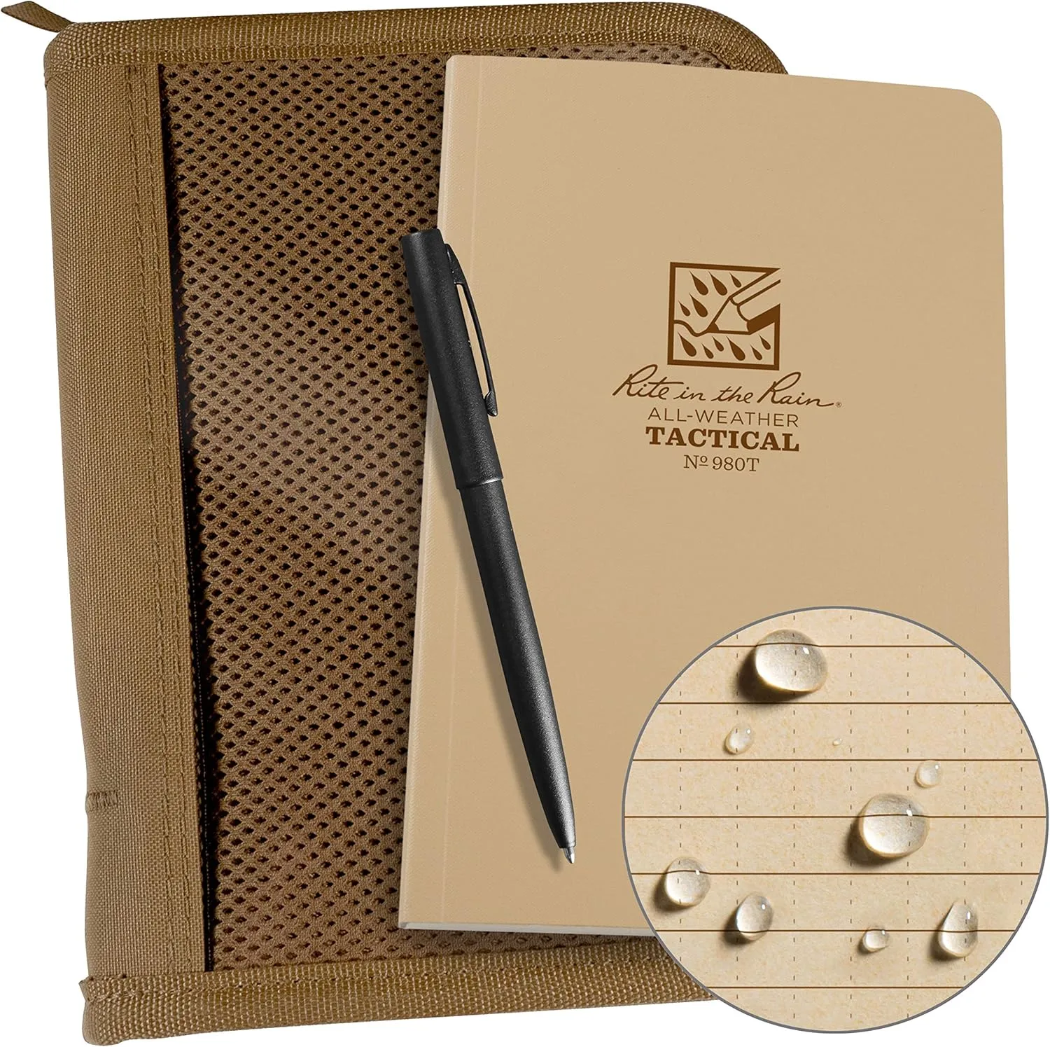 Rite in the Rain Weatherproof Battle Board Tactical Field Kit: Tan Cordura® Fabric Cover