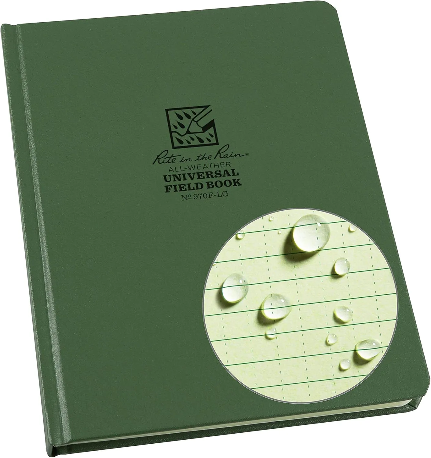 Rite in the Rain Weatherproof Hard Cover Notebook, 6.75" x 8.75", Universal Pattern