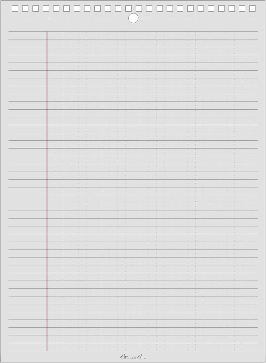 Rite in the Rain Weatherproof Legal Pad, 8.5" x 11", Gray Cover, Legal Pattern (No. LP785) 1 Pack