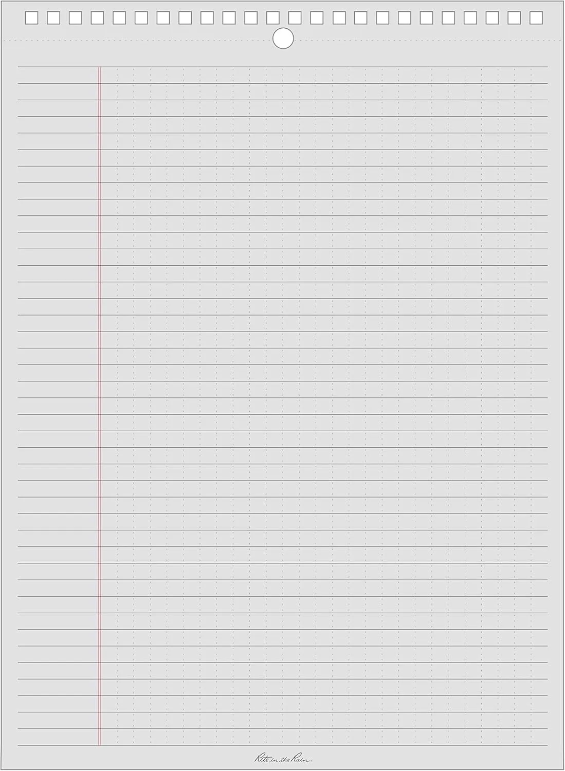 Rite in the Rain Weatherproof Legal Pad, 8.5" x 11", Gray Cover, Legal Pattern (No. LP785) 1 Pack