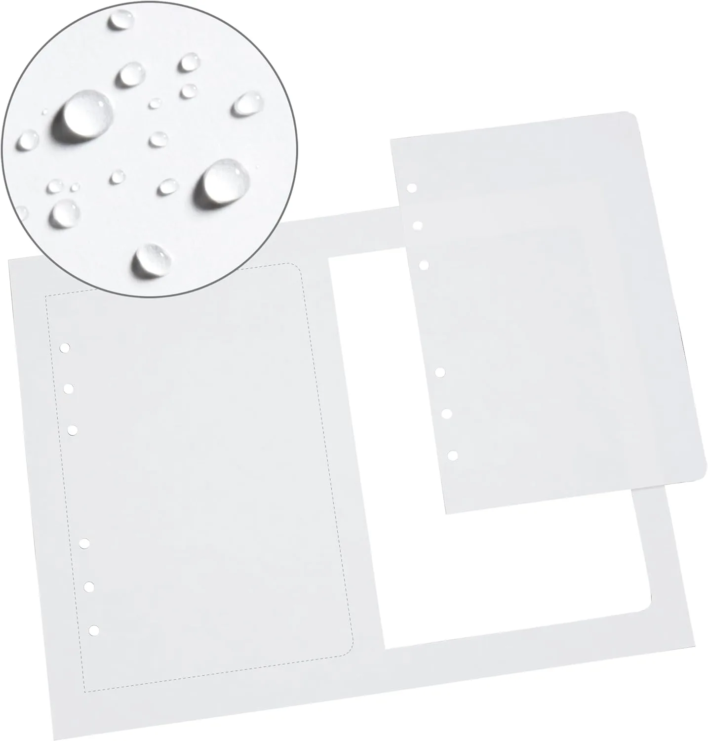 Rite in the Rain Weatherproof Loose Leaf Copier Paper, 2-4.625" x 7" White Loose Leaf Sheets Per 8.5" x 11" Main Sheet