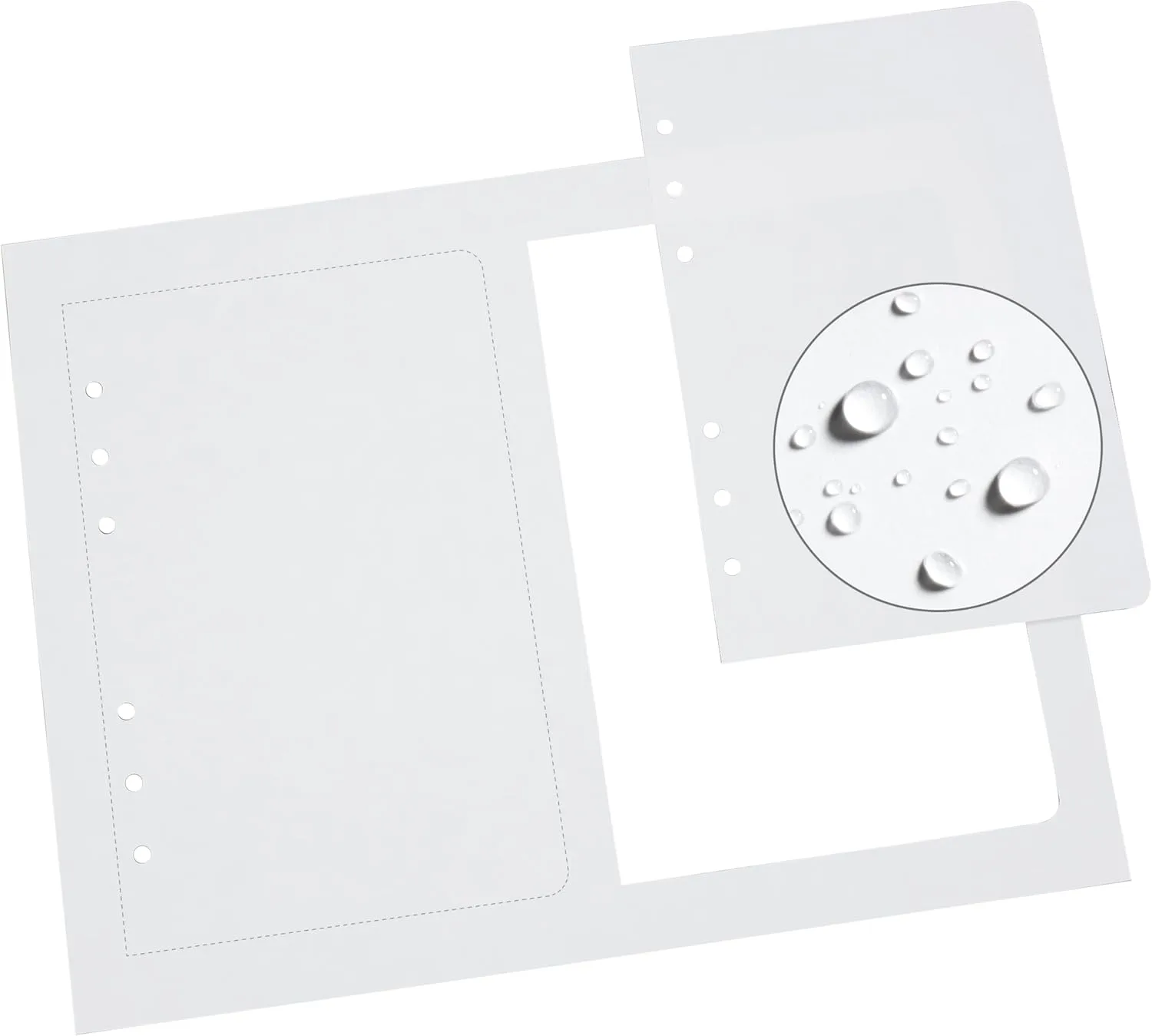 Rite in the Rain Weatherproof Loose Leaf Copier Paper, 2-4.625" x 7" White Loose Leaf Sheets Per 8.5" x 11" Main Sheet