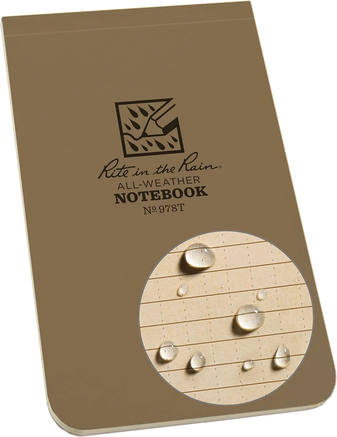 Rite in the Rain Weatherproof Top Bound Notebook, Field-Flex Cover