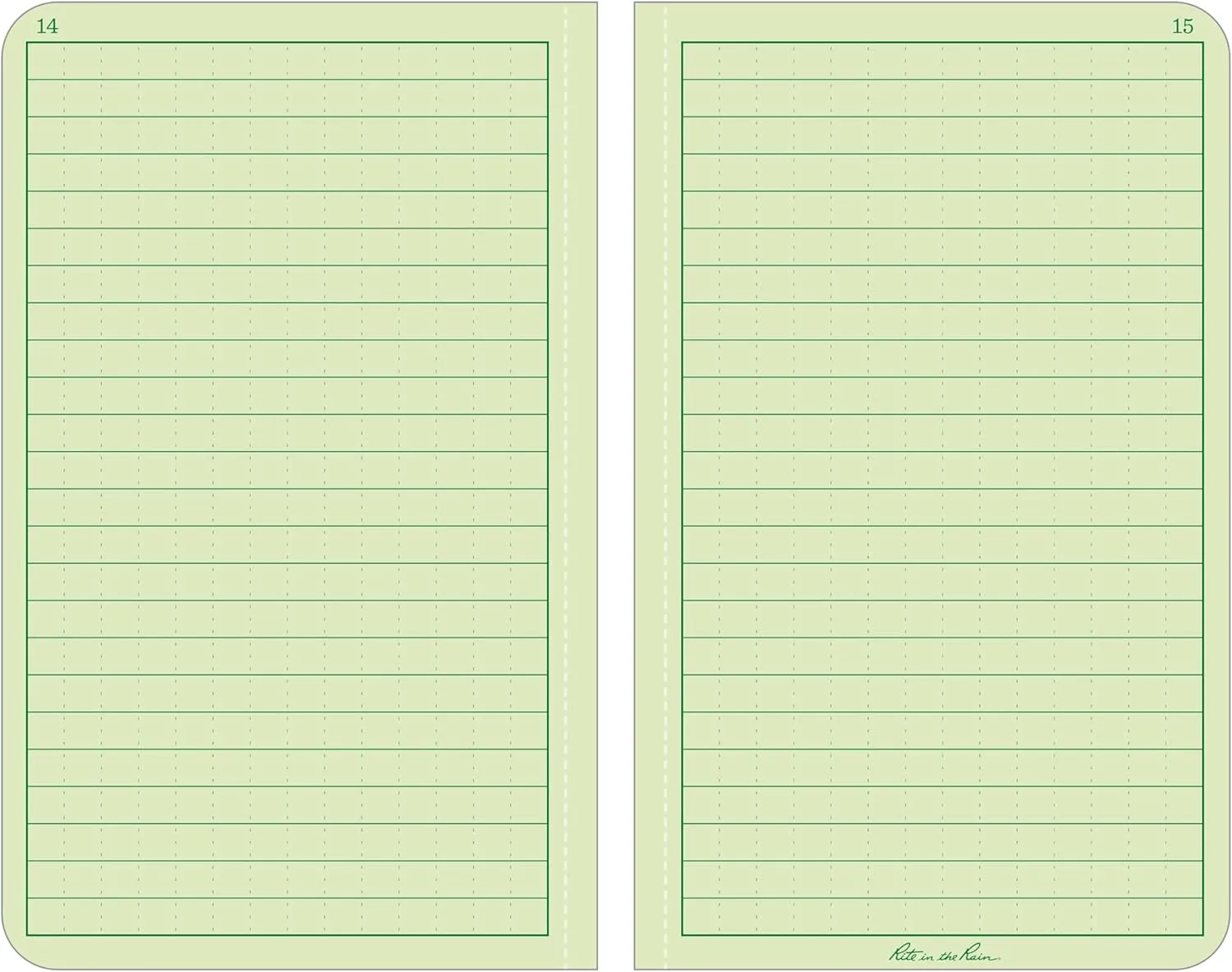 RITE IN THE RAIN Weatherproof Hardcover Pocket Notebook, Universal Rule, 160 Pages