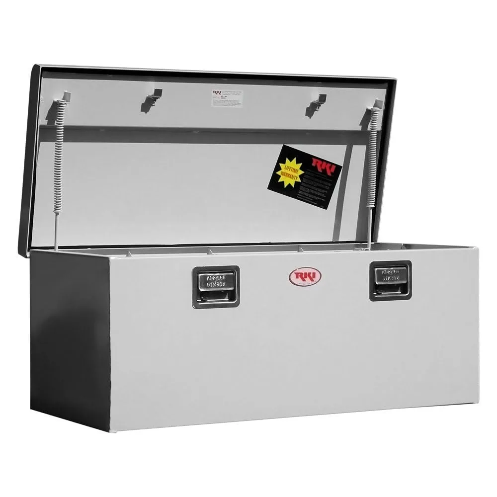 RKI M45-1NM Single Lid Steel Chest Tool Box for Sportside & Medium Size, White