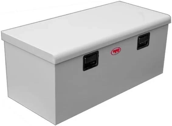 RKI M45-1NM Single Lid Steel Chest Tool Box for Sportside & Medium Size, White